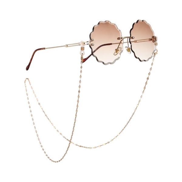 

2020 new design gold color copper glasses chain for women metal sunglasses cords beaded eyeglass spectacles glasses accessories, Silver
