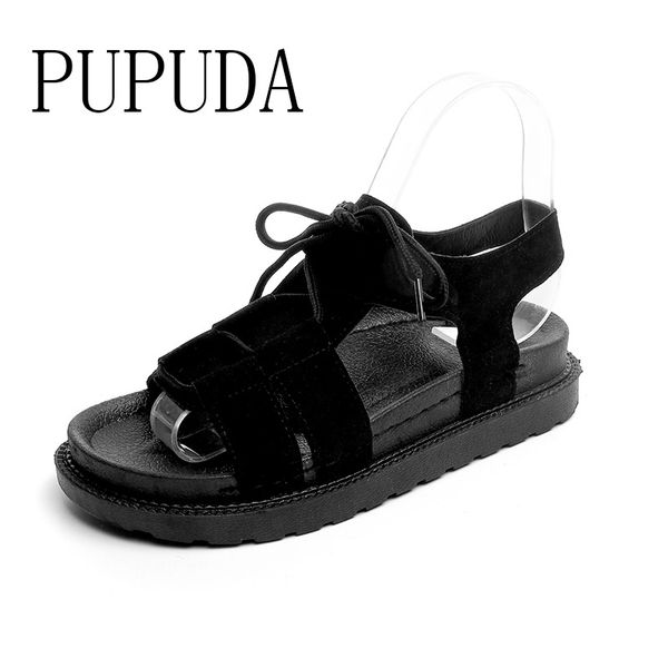 

pupuda sandals women summer casual platform sandals female, Black