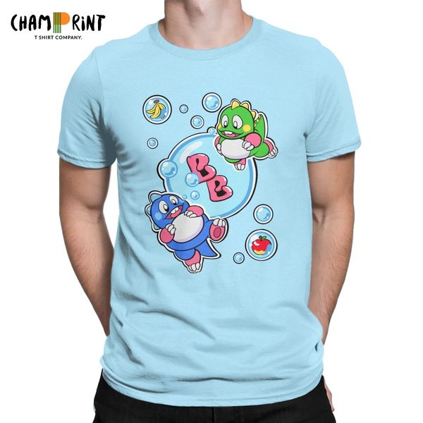 

men t-shirt bubble bobble cool cotton tees short sleeve retro cute fc console game t shirt o neck clothes 4xl 5xl