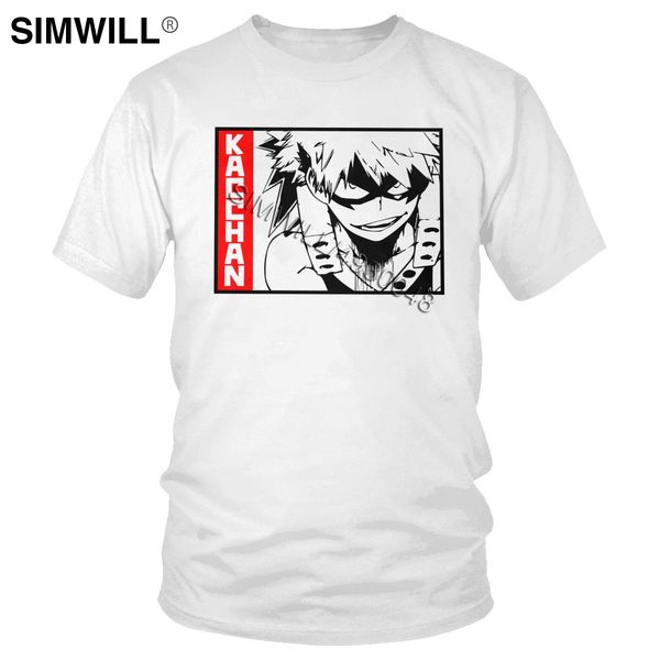 

awesome anime boku no hero academia t shirt men casual cotton t-shirt o-neck short sleeved kacchan katsuki bakugou anime tee top