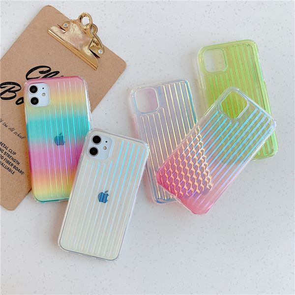 

shockproof colorful phone case for iphone 11 pro max xr xs 7 8 plus rainbow soft tpu hard cases wholesale