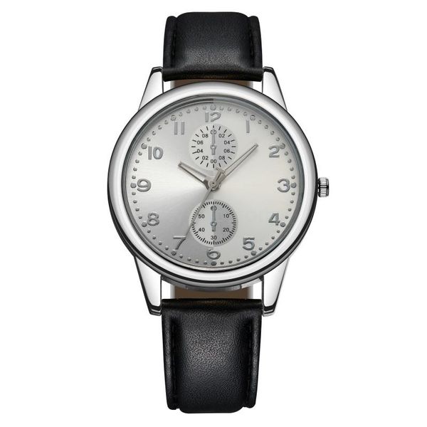 

new quartz time-limited designers holes trade belt watch european fashion two and american foreign mens numbers leather selling arr cvig, Slivery;brown