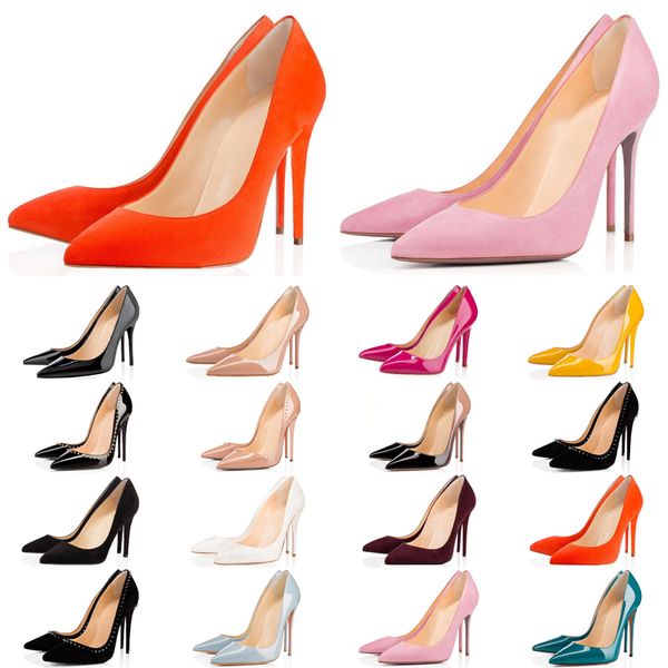 

ale with box dust bag red bottoms high heels bottom fashion women casual shoes vintage wedding triple luxe glitter spikes dress, Black