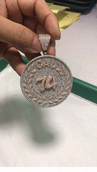 

iced out zircon design ring custom logo and badge cubic zirconia letter p pendants earring jewelry necklace chain, Black