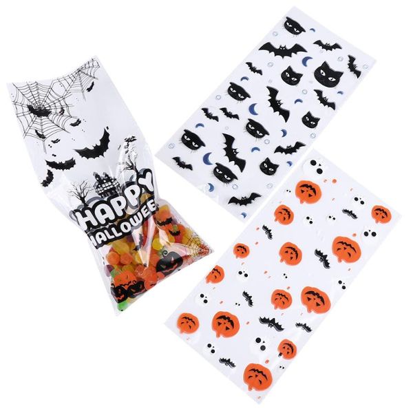 

150pcs candy bag wedding favors halloween silk sealing candy bag gift for cookies snack packing halloween party decor