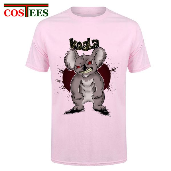 

2017 новое прибытие cute коала дизайн мужская футболка мальчик прохладный tops hipster printed лето сердитый koala футболку harajuku мультфи