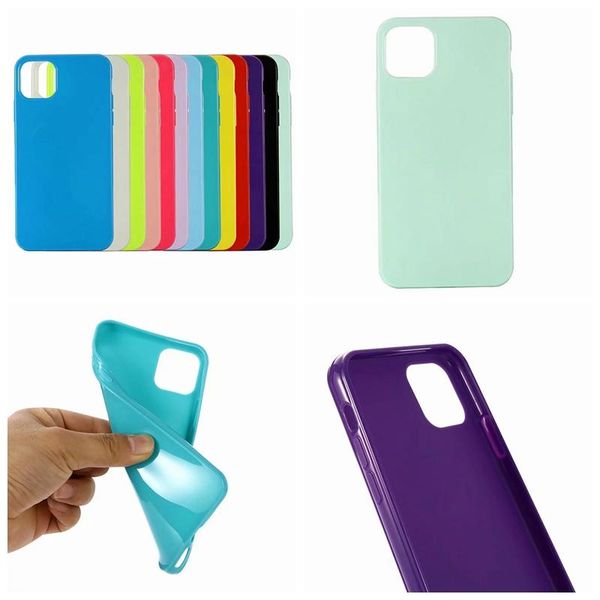 

cgjxsglossy candy solid soft tpu case for new iphone 11 5 .8 6 .1 6 .5 inch 2019 colorful cover crystal silicone fashion bling phone rubber
