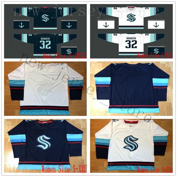 

custom 2021 new team hockey 32 seattle kraken jerseys home road 21 kraken 22 jack flaherty jersey stitched nunber name men women youth, Black;red