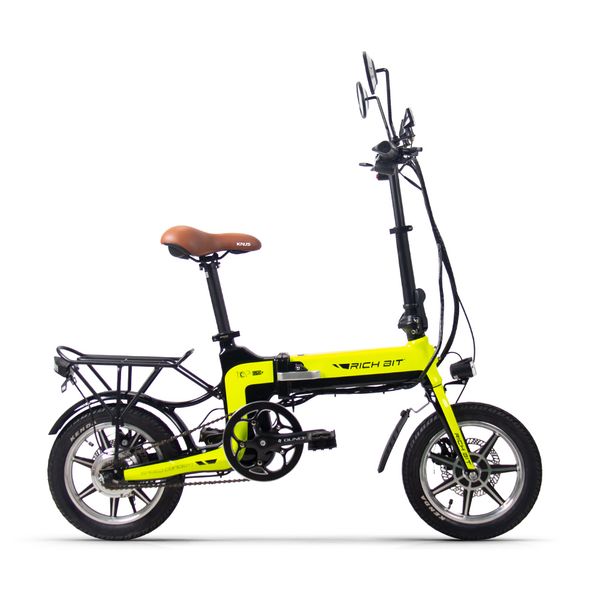

eu direct] richbit 619 36v 250w 10.2ah 14 inch foldable electric bike 30-35 km/h speed bromfiets electric bike green, Silver;blue