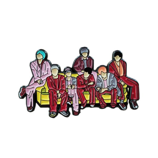 

kpop band hard enamel pin badge brooch, Gray
