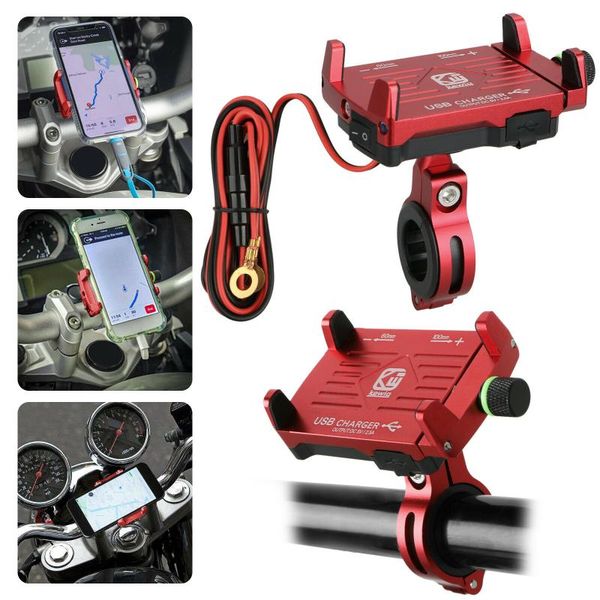 

12v / 24v 1 x phone charger holder aluminum alloy 1 x pack of installation accessories 360-degree rotation