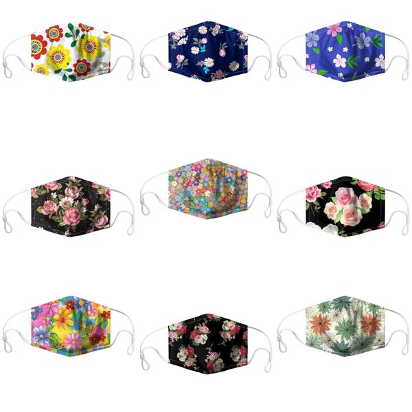 

printed cycling face masks printing mask breathable earloopwashable prective dustproof masks#863, Black