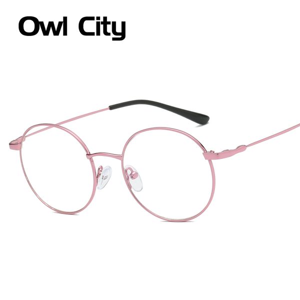 

round glasses women and men metal small eyewear frames optical eyeglasses frame blue light blocking clear lenses prescription, Black