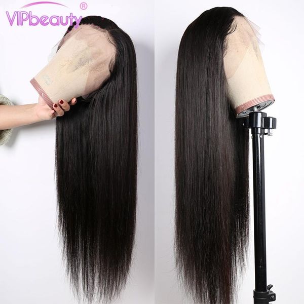 

lace wigs glueless straight human hair 13x4 front wig for women pre plucked with baby 150 remy vipbeauty, Black;brown