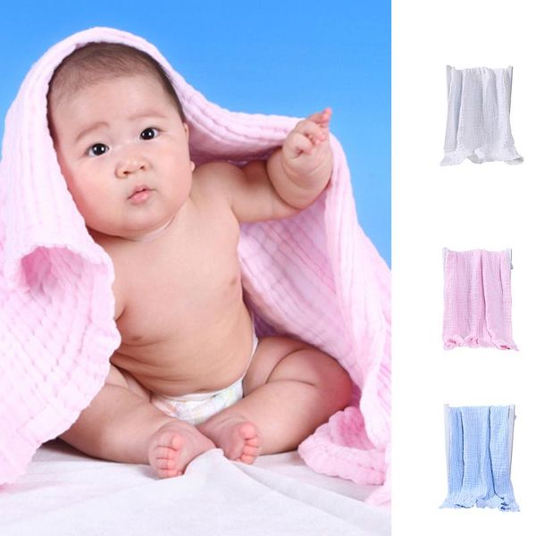 

solid baby towel newborn bath comfortable soft baby hooded bathrobe summer cotton towel kids blanket, Slivery;white