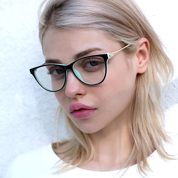 

round black optical frames women anti-blue light glasses computer eyewear myopia hyperopia reading glasses fml