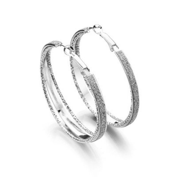 

hoop & huggie retro simple big earrings, Golden;silver