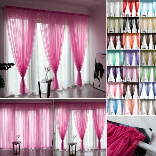 

solid color line занавес окна строка шторы для гостиной спальня drape панель sheer тюль современные окна обработки