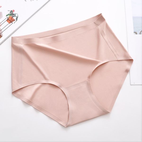 

women's panties ice silk briefs for women seamless lingerie high waist breathable underpants underwear summer female intimates, Black;pink