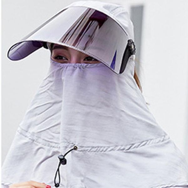 

new fashion protective cap uv-resistant anti-fog sun-visor neck protection outdoor cycling sun hat drop shopping w4, Blue;gray