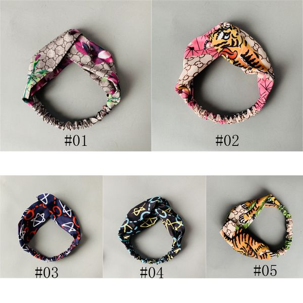 

2020 designer imitated silk cross headband for women hair bands women girl retro turban headwraps gifts kfj591, Slivery;white