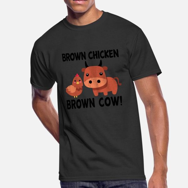 

brown chicken brown cow t shirt men printed tee shirt s-3xl cool loose funny summer pictures shirt