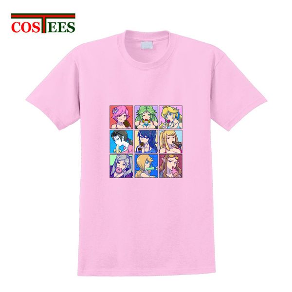 

2018 smash summer t shirt men super smash bros t-shirt man ahegao cosplay costume hipster tee waifu girl brand clothing