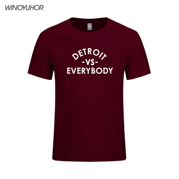 

2019 new men t-shirt detroit vs everybody rap slim t shirt summer hip hop short sleeve tees man high quality