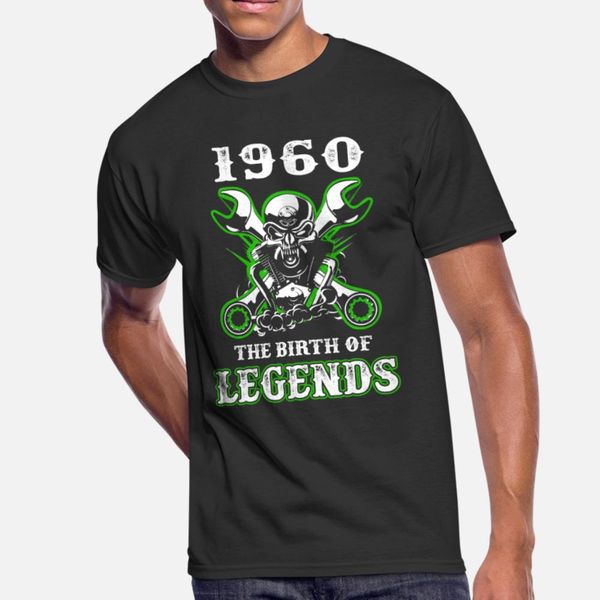 

1960 the birth of legends awesome t shirt men customize cotton s-xxxl original crazy breathable spring autumn normal shirt, White;black