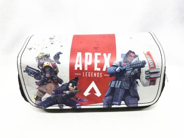 

apex iegends pu + canvas cosmetic bag student stationery pouch bag makeup organizer