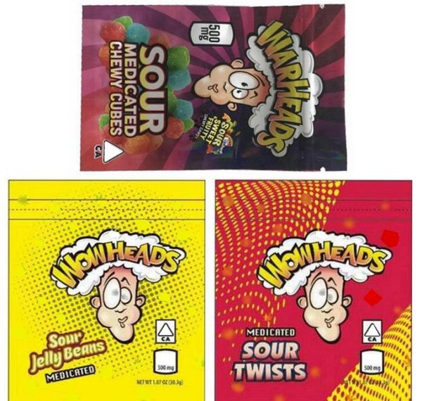 

2020 warheads beans edibles jelly new candy chewy cubes bag skittles twists medicated 500mg sour mylar packaging bags pt2009 ktryb