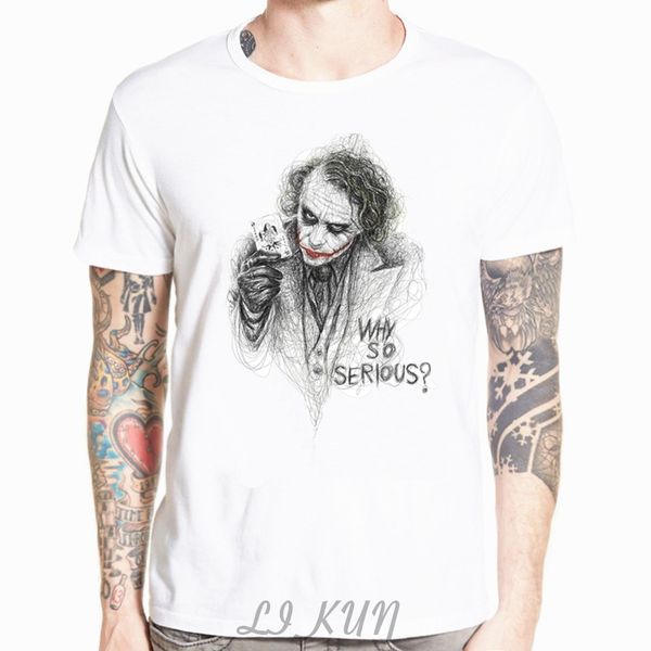 

joker sketch gotham why so serious cool vintage comic retro t shirt men white tshirt summer tee-shirt plus size 5xl kids t-shirt