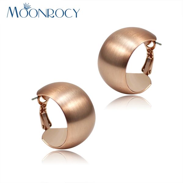 

moonrocy drop shipping fashion jewelry rose gold color silver color simple vintage earrings ear loop for women girls gift, Golden;silver
