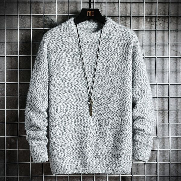

men's sweaters 2021 fashion outdoor solid long sleeve pullovers sweater men casual streetwear harajuku o-neck mens, White;black