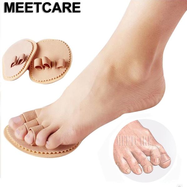 1pair Toe Separator utilizados para correção Foot Pain Aliviar de hálux valgo Tacones Forefoot Mat Care For Pad Órteses Foot Care
