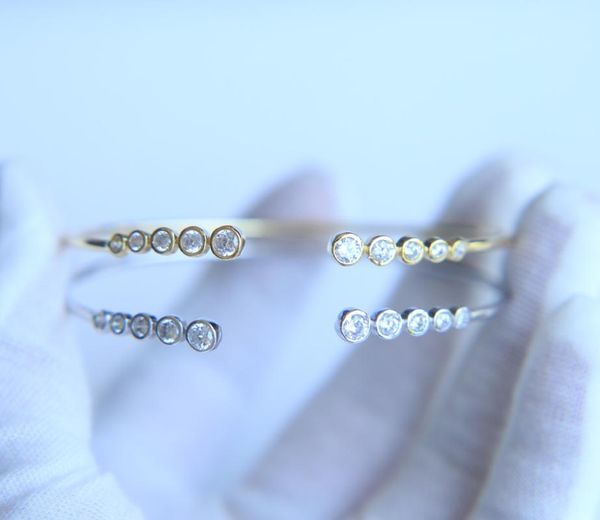 

cz paved knot round bar cuff bracelets for women gold color cuff bangles love open bracelet adjust bangle femme pulseiras, Black