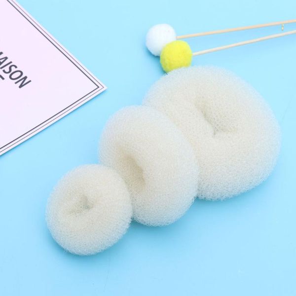 

5 in 1 hair donut bun ring styler maker with hairpin clip and hair band (beige, Brown