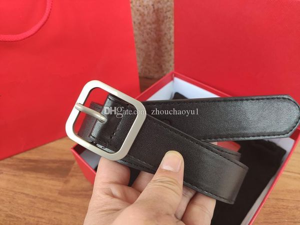 

new belts of men women fashion genuine leather men and nice women belt good quality with smooth buckle belts with box shipping, Black;brown