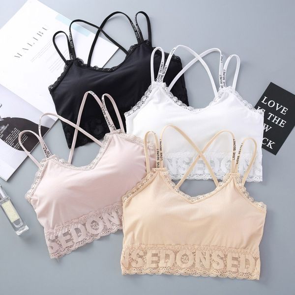 

sports bra yoga color thin shoulder strap new ice silk beauty back bottom anti-lighting wrapped chest no steel ring sports bra, White;black