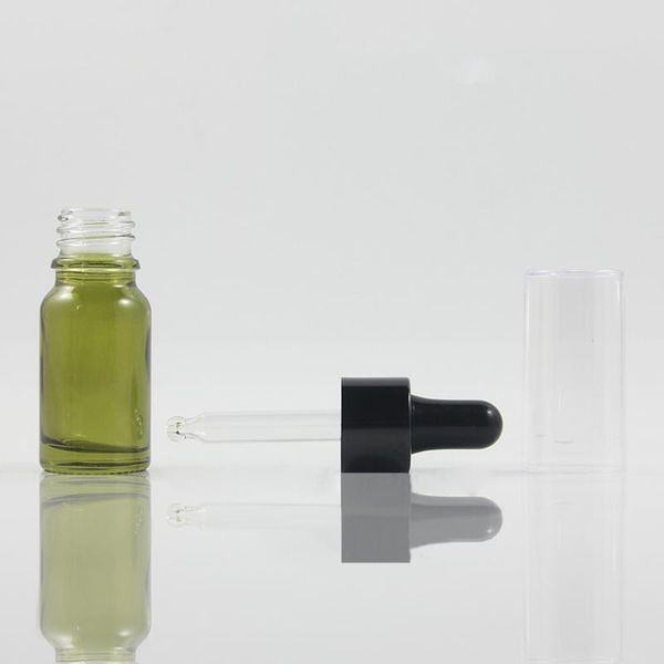 

storage bottles & jars 10ml olive/pink colour dropper glass container cosmetics