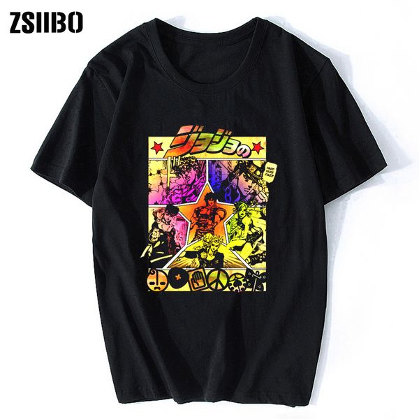 

japan anime shirt jojo bizarre adventure funny t-shirts for man woman tshirt casual jojo t shirt hip hop tees male female