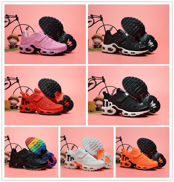 

2020 kids luxury designer sports running shoes children boy girls t magic button cushion trainer children rainers tn sneakers classi
