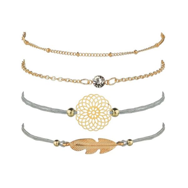 

charm bracelets hand-knitted bracelet, Golden;silver