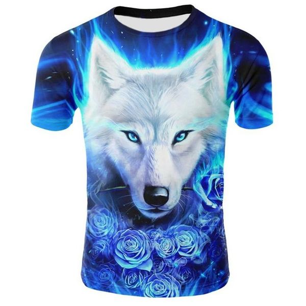 

new animal printed 3d wolf 3d print shirts hentai hippie horror men clothing