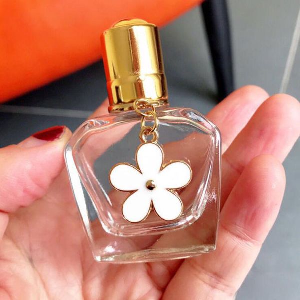 

roll on bottle empty 15ml roller ball bottle essential oil packing container refillable flower hanging plate clear 25pcs/lot