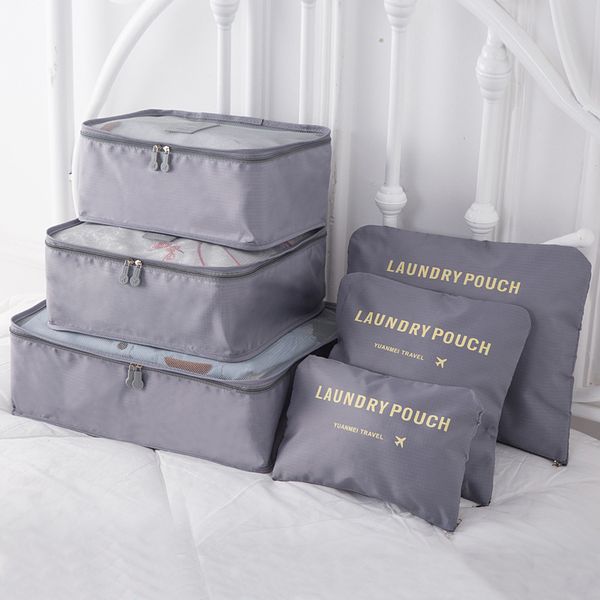 

storage bags 2021 selling 6pcs/set travel organizer portable luggage cube tidy suitcase packing pouch case clothes