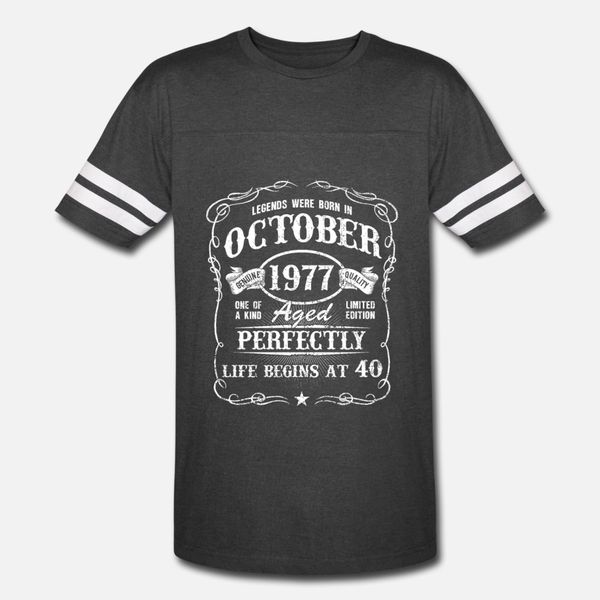 

born in october 1977 t shirt men custom cotton s-xxxl fitness new style spring autumn formal shirt, White;black