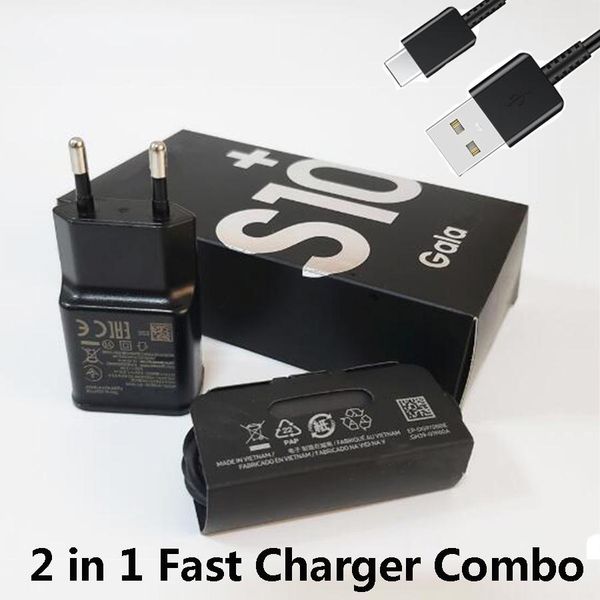 

cgjxsfor samsung s10 charger adapter 2 in 1 fast charger combo 78w wall charger type c cable home adapter eu us plug for android celllphones
