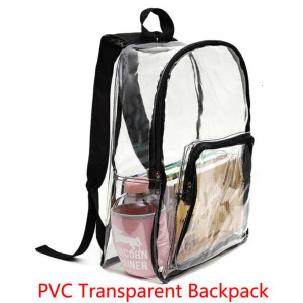 

Transparent Backbags Clear PVC Backpack Travel School Bag rucksack Security Unisex Hot Crossbody For Women Shoulder Bags