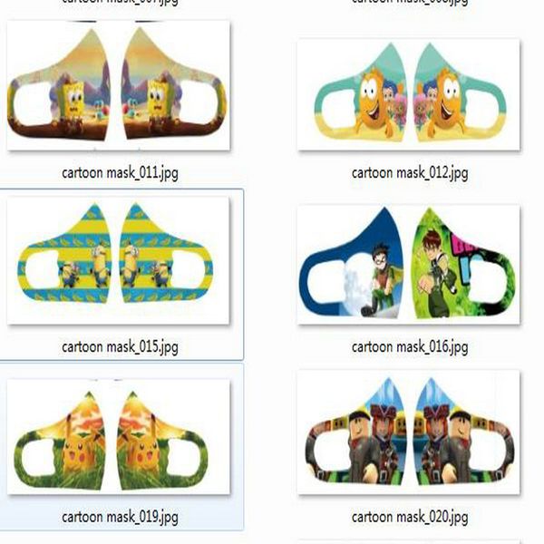 

character face mask face shields mascarilla de pelicula custom face mask designer kids cloth masks cartoon character affordable price